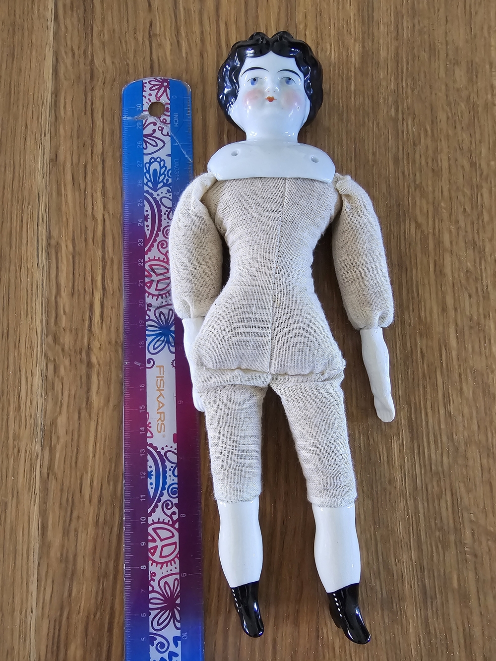 Antique porcelain doll & Clothing Bundle